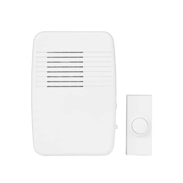 White Plastic Wireless Plug-In Doorbell Kit