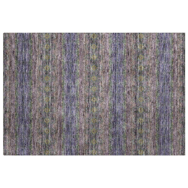 Dream Shag Premium Machine Washable Abstract ADS615 Purple 2 ft. x 3 ft. Accent Rug