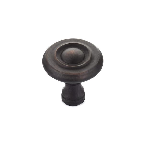 Richelieu Hardware Boucherville Collection 1-1/4 in. (32 mm) Vintage Brushed Oil-Rubbed Bronze Round Cabinet Knob