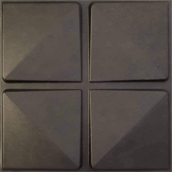 Ekena Millwork 19-5/8"W x 19-5/8"H Edinburgh EnduraWall Decorative 3D Wall Panel, Weathered Steel (12-Pack for 32.04 Sq.Ft.)