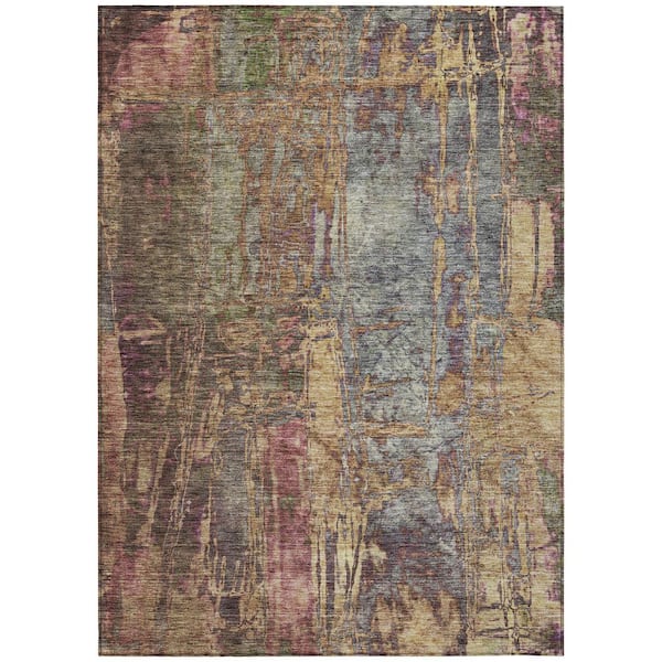 Chantille Machine Washable Indoor/Outdoor Abstract ACN2236 Brown 9 ft. x 12 ft. Area Rug