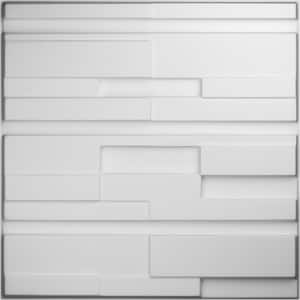 19 5/8 in. x 19 5/8 in. Offset Brick EnduraWall Decorative 3D Wall Panel, White, (50-Pack for 133.73 Sq. Ft.)