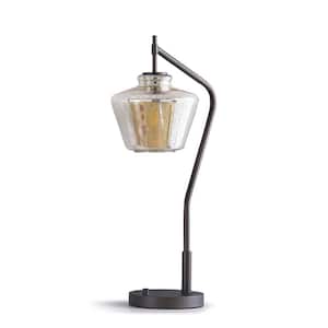 Cafe 26.5 in. H Table Lamp - Dark Bronze/Glass Mercury