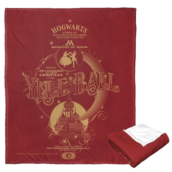 THE NORTHWEST GROUP Harry Potter Silk Touch Multi-Colored Throw Blanket Yule Ball Invitation