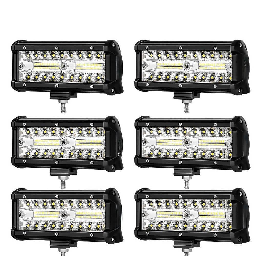 PICAA LED Werklamp 12V 24V, 2 stuks 36W 7inch offroad Flood beam Mistlamp, Waterbestendig LED-werklamp, voor Auto Vrachtwagen Boot SUV ATV 4WD Offroad motorfiets