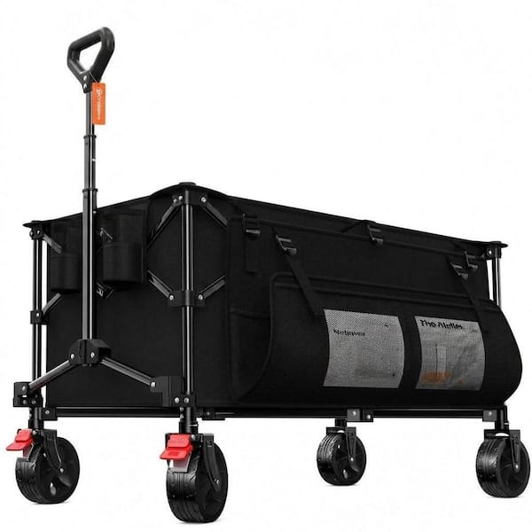 7.69 cu. ft. Oxford Fabric Garden Cart Collapsible Heavy Duty Folding Utility Wagon with All-Terrain Wheels, 1 Piece