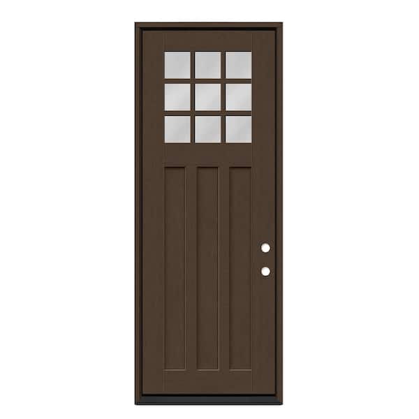 Steves & Sons Regency 36 in. x 96 in. 1/4 9L-SDL Clear Glass RHIS