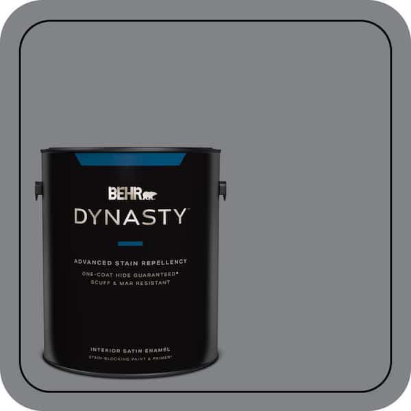 BEHR DYNASTY 1 gal. #N530-5 Mission Control One-Coat Hide Satin Enamel Interior Stain-Blocking Paint and Primer