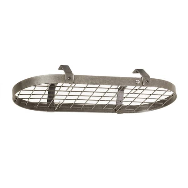 Handcrafted Low-Ceiling Classic Oval with 12 Hooks Hammered Steel