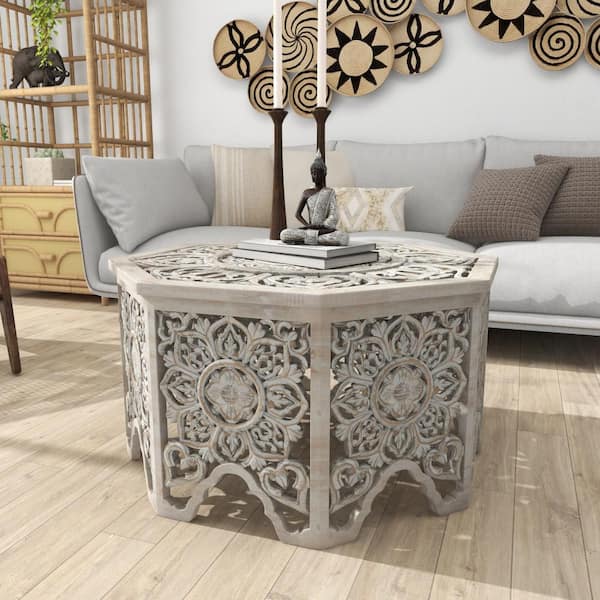 Wooden octagon deals coffee table