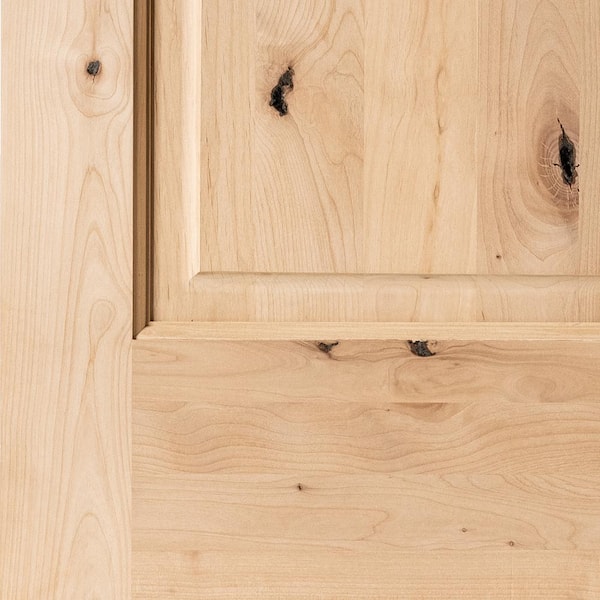 DIY RTA Kit 36 in. x 80 in. Arch Top Knotty Alder Wood Left-Hand Stainable Wood Single Ready To Assemble Interior Door