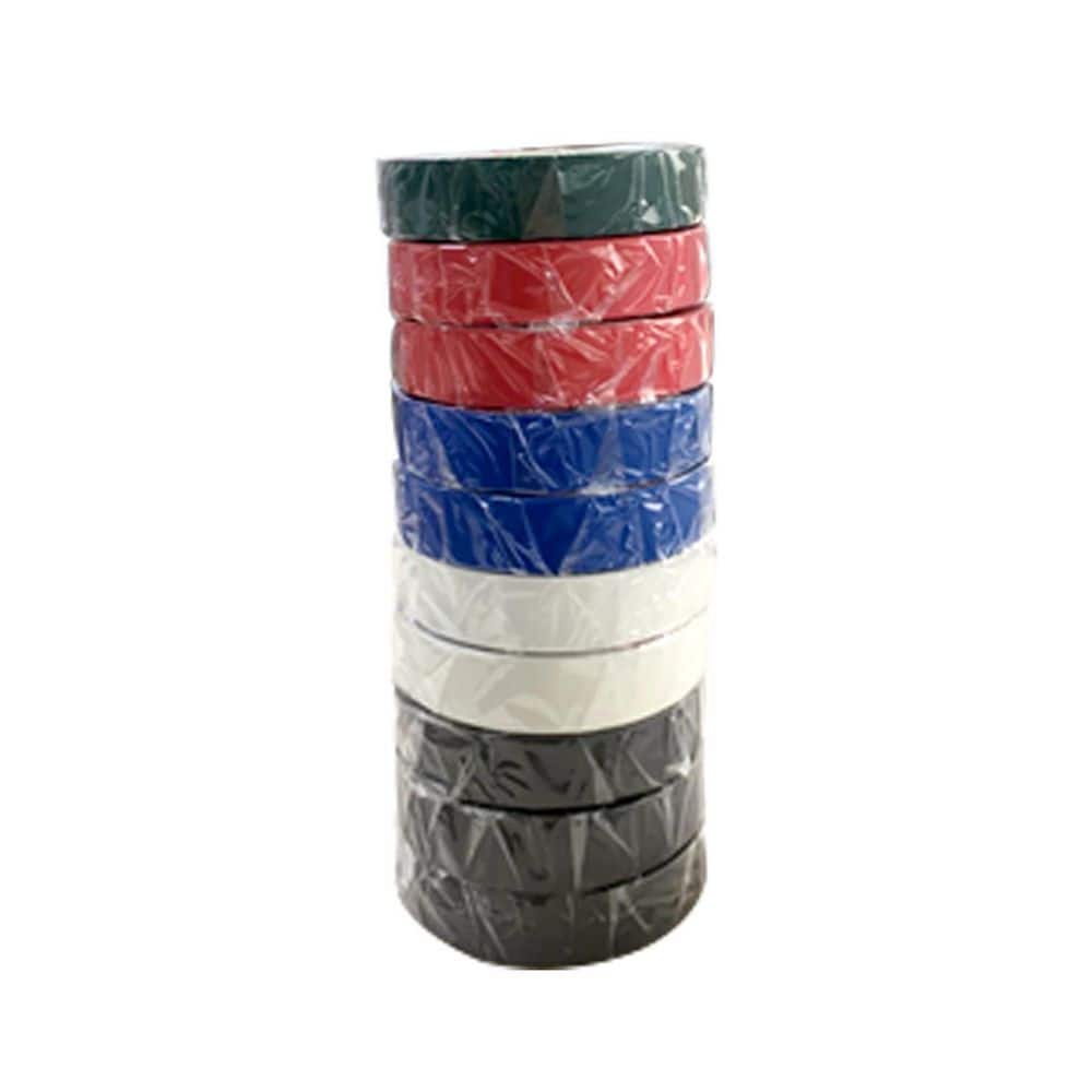 Commercial Electric 3/4 in. x 60 ft. Electrical Tape MultiColored 10