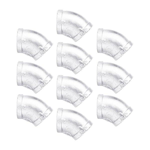 PIPE DECOR 1/2 in. Galvanized Iron 45-Degree FPT x FPT Elbow Fitting (10-Pack)