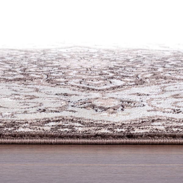 Traditional Medallion Brown 5 ft. x 7 ft. Area Rug