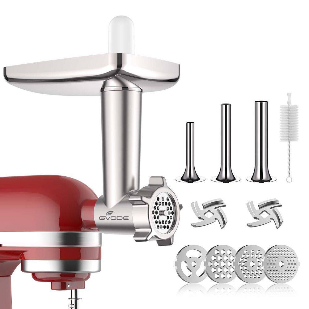 Silver Metal KitchenAid Stand Mixer Compatible 4-Grinding Plate Accessory Meat Grinder Attachment price history on PriceWatchPro
