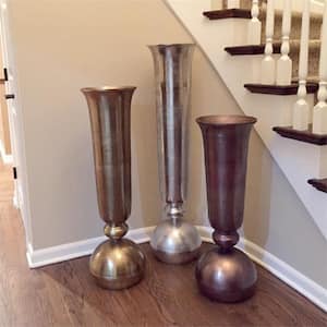Silver Oversized Trumpet Vase