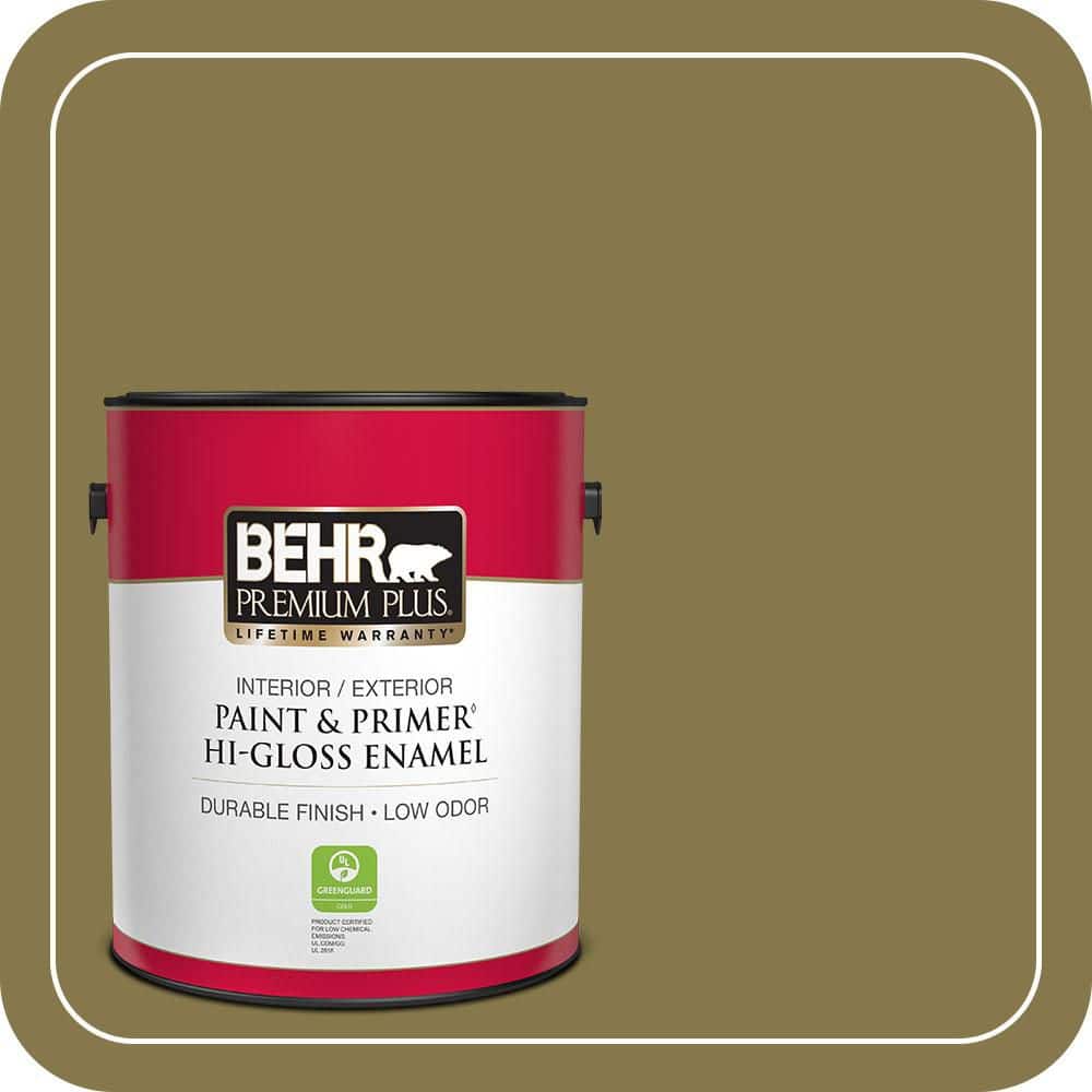 1 gal. #M330-7 Green Tea Leaf Hi-Gloss Enamel Interior/Exterior Paint & Primer price history on PriceWatchPro
