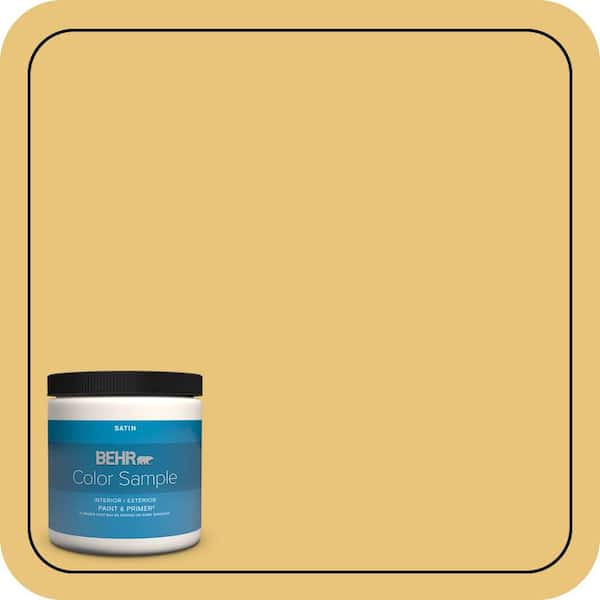 BEHR PREMIUM PLUS 8 oz. #MQ4-13A Celebration Satin Enamel Interior/Exterior Paint & Primer Color Sample