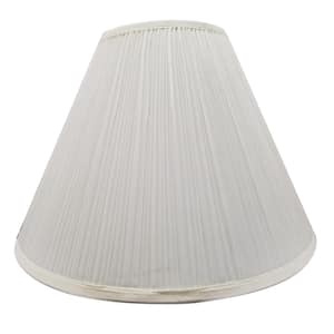 Mix and Match 17 in. DIA x 12.5 in H Eggshell Finish Linen Round Table Lamp Shade with Spider Fitter