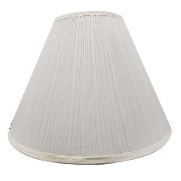 Hampton Bay Mix and Match 17 in. DIA x 12.5 in H Eggshell Finish Linen Round Table Lamp Shade with Spider Fitter
