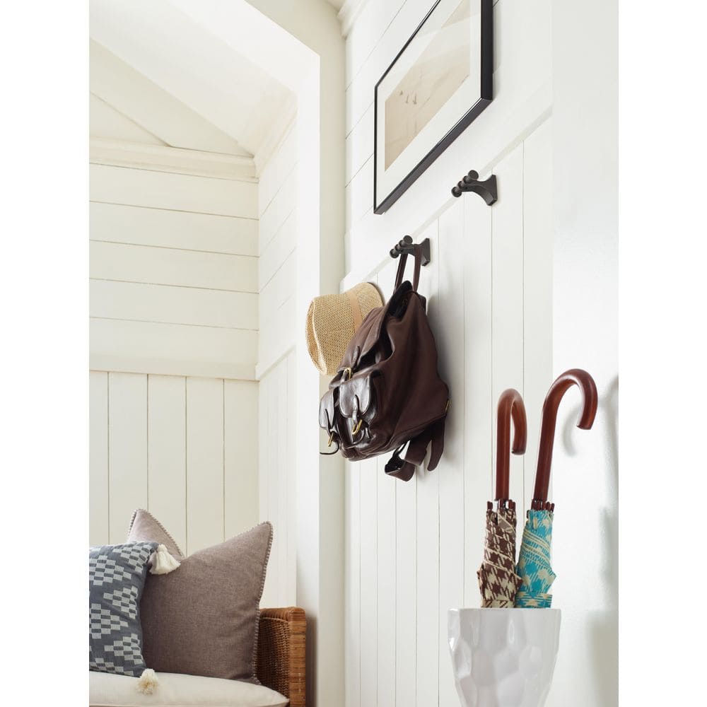 Oil-Rubbed Bronze Double Prong Wall Mounted Robe Hook
