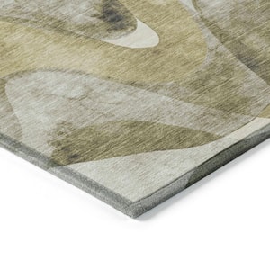 Chantille ACN536 Olive 5 ft. x 7 ft. 6 in. Machine Washable Indoor/Outdoor Geometric Area Rug