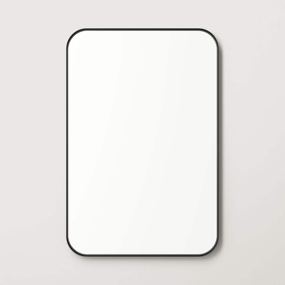 24" x 36" Black Metal Framed Vanity Mirror