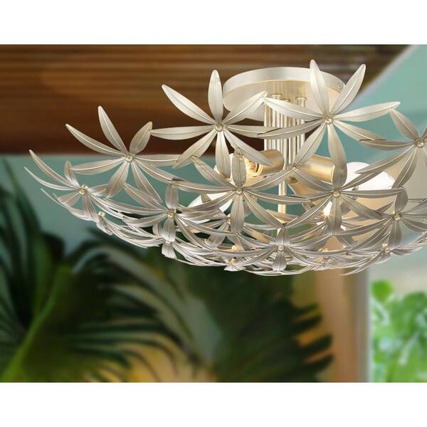 Minka Lavery Flower Child 22 in. 4-Light Ambry Gold Semi-Flush