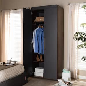 Rikke 20 in. D x 32 in. W x 81 in. H Gray Wooden Freestanding Particle Board 7-Shelves Closet System