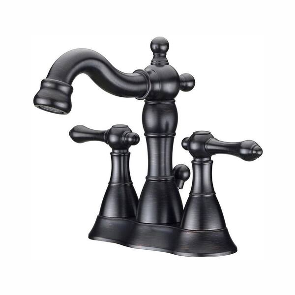 Ultra Faucets Traditional Collection 4 in. Centerset 2-Handle Bathroom Faucet in Oil Rubbed Bronze