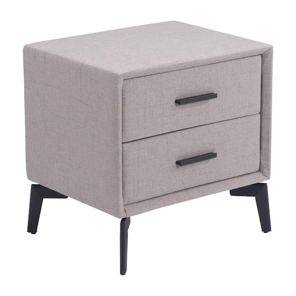 ZUO Halle 19.5 in.W Gray 19.7 in.H Rectangle Gray MDF Wood Top End Table