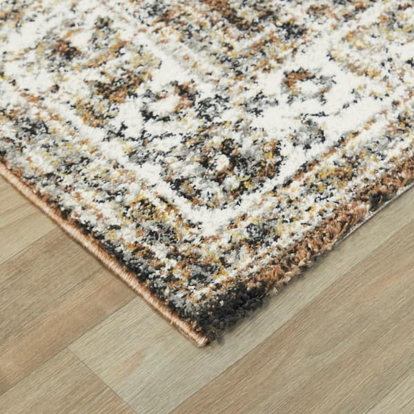 Turkish Square Door Mat Neutral Vintage Area Rug Small 