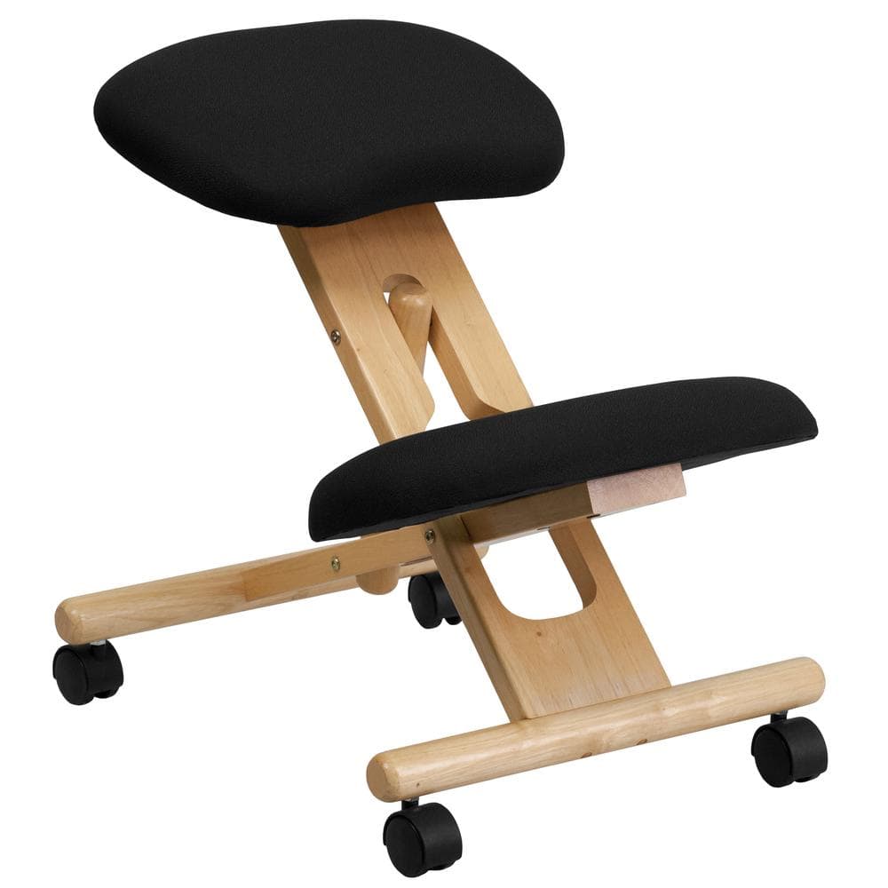 Office Furniture in A Flash Wl-sb-210-gg Kneeling Chair, Black