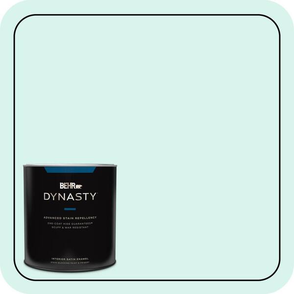 BEHR DYNASTY 1 qt. #480A-1 Minted Ice Satin Enamel Interior Stain-Blocking Paint and Primer