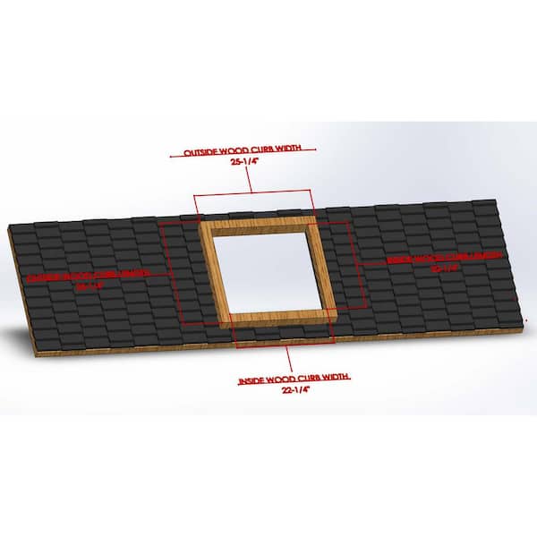Gordon 22-1/4 in. x 22-1/4 in. Fixed Curb Mount Skylight