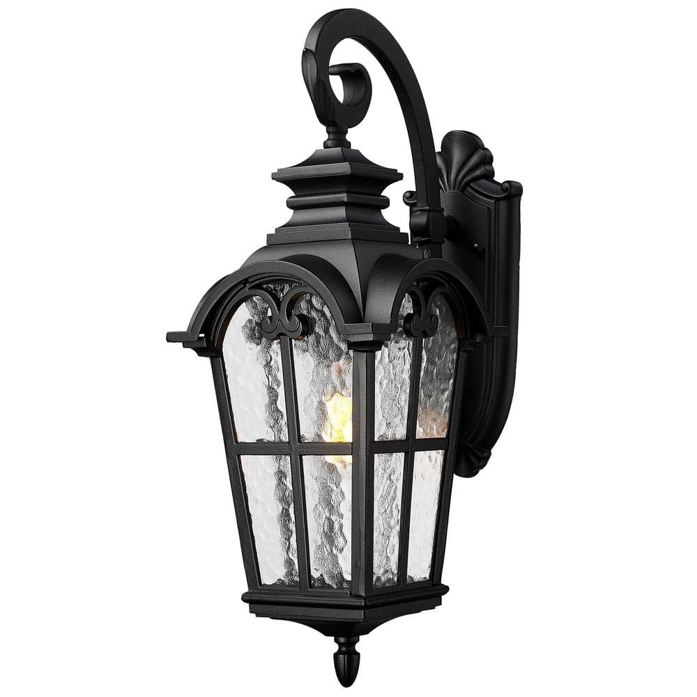 25 In. Large Exterior Black Weather Resistant Outdoor Hardwired Wall Lantern Scone with No Bulbs Included price history on PriceWatchPro