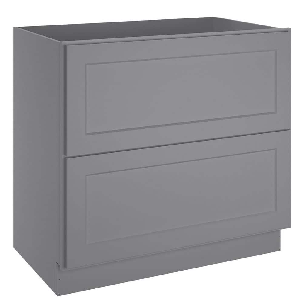 HOMEIBRO 36 in. W x 24 in. D x 34.5 in. H in Shaker Gray Plywood Ready ...