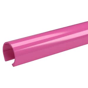 1-1/4 in. x 40 in. Pink Pipe Clamp Schedule 40 Rigid PVC Material Clip (2-Pack)