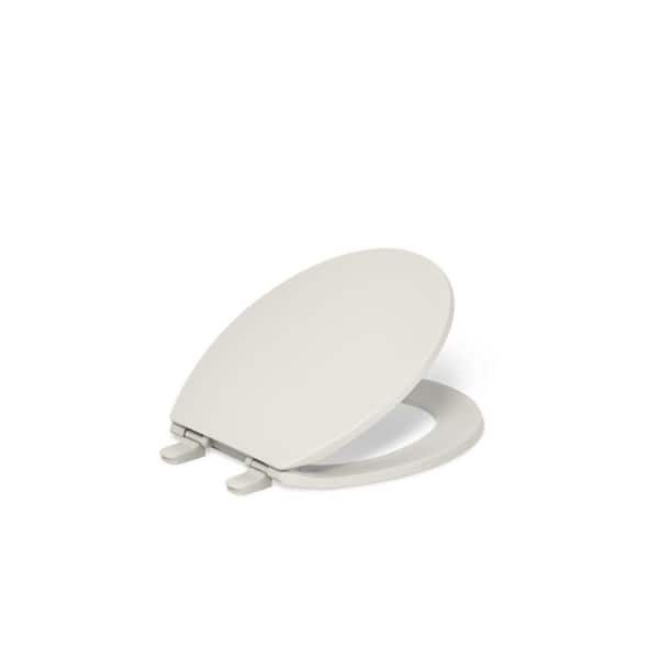 KOHLER Brevia Round Toilet Seat with Quick-Release Hinges in Almond
