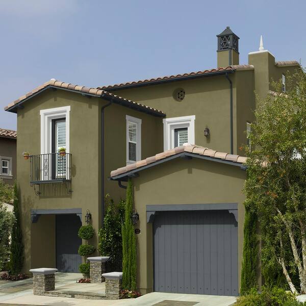 BEHR PREMIUM PLUS 1 gal. #S350-6 Truly Olive Flat Exterior Paint ...