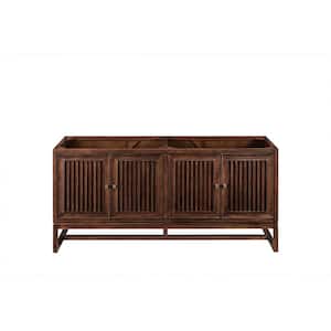 Athens 71.9 in. W x 23.1 in. D x 33.5 in. H Bath Vanity Cabinet without Top in Mid Century Acacia