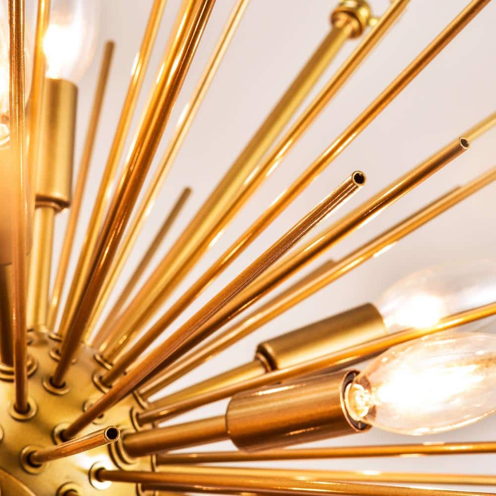 Valeria 24" Bronze and Crystal Sputnik Sphere Chandelier