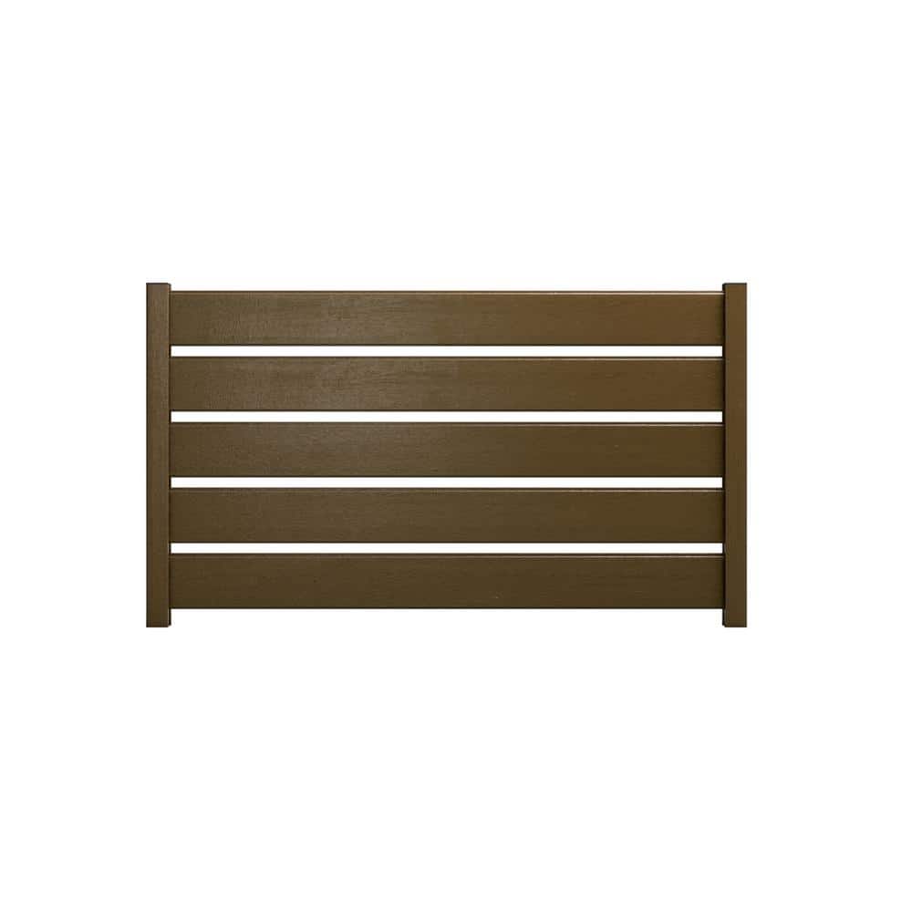 Composite Modern Horizontal Semi-Privacy Perimeter Fence (3.5 ft. H x 6 ft. W) Rosewood price history on PriceWatchPro