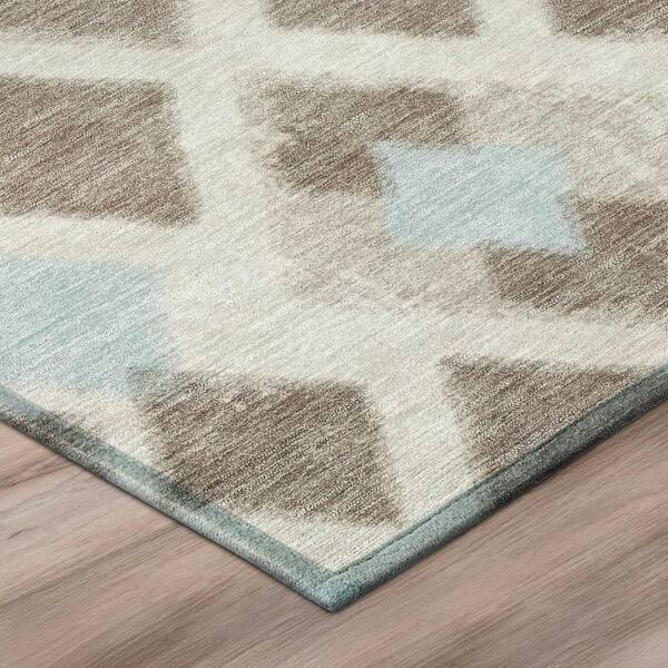 Chantille Machine Washable Indoor/Outdoor Abstract ACN3021 Mocha 2 ft. x 7 ft. Runner Rug