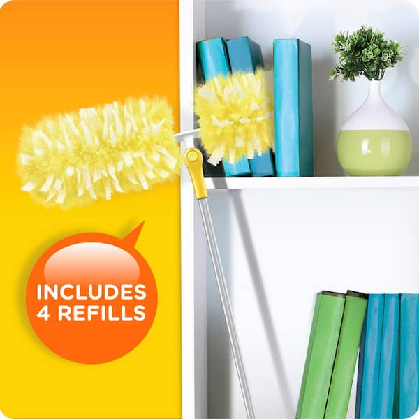 Swiffer Super Extendable Dusting Kit with Heavy Duty Refills (1-Handle,  4-Dusters) 040095600042 - The Home Depot