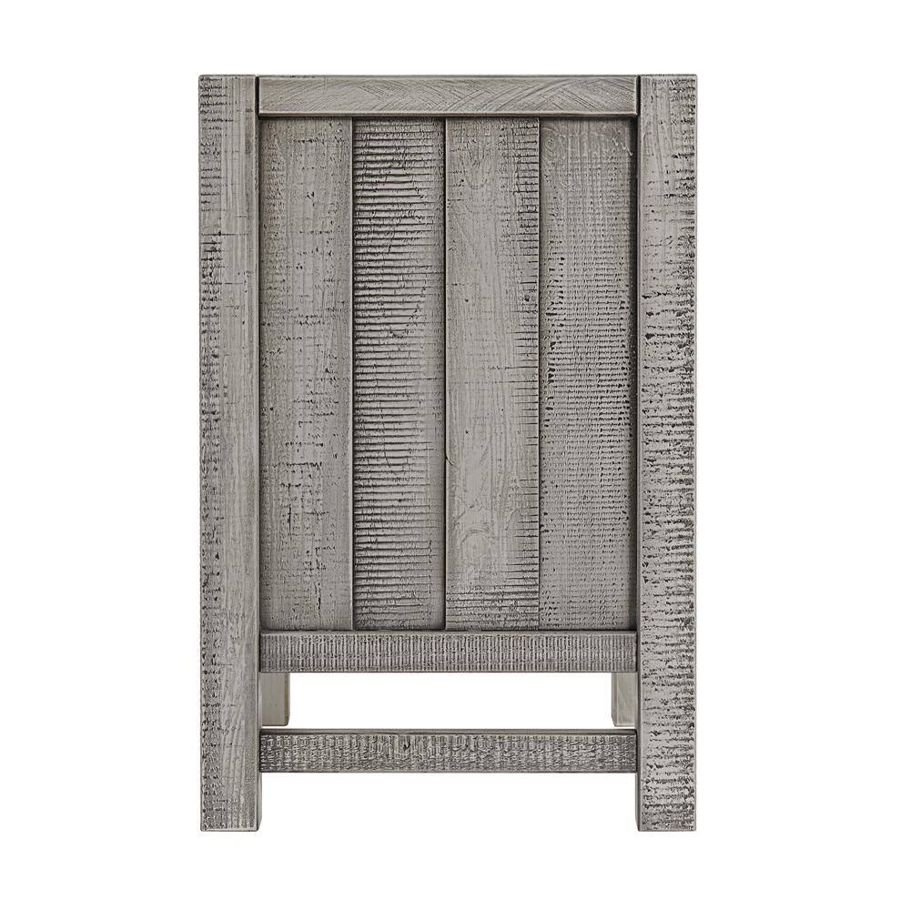Windsor Driftwood Gray Pine Wood 2-Drawer Nightstand