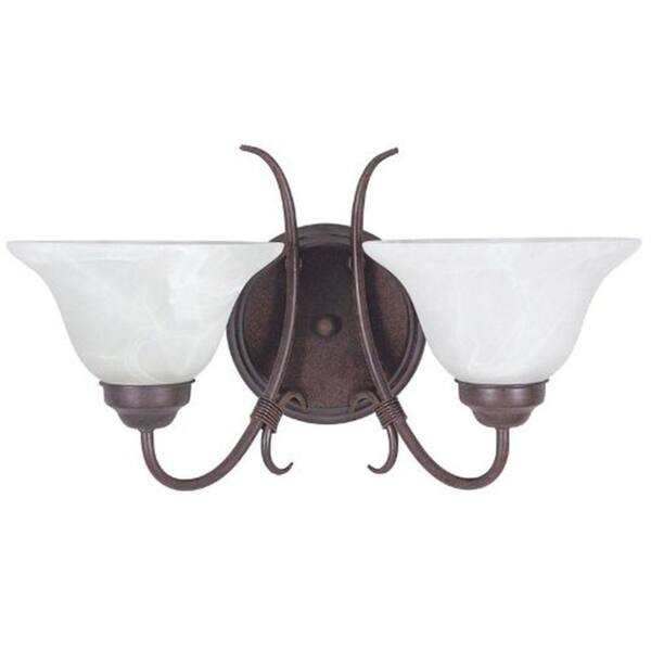 Sunset Lighting Pimentel 2-Light Oil Rubbed Bronze Bath Vanity Light