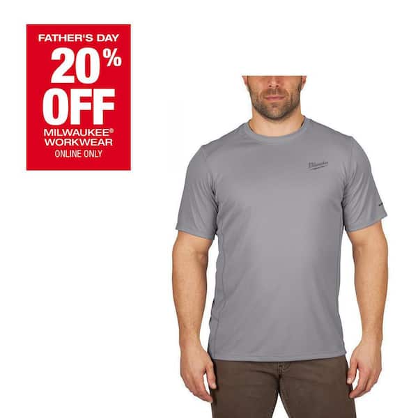 Gen II Men's Work Skin Large Gray Light Weight Performance Short-Sleeve T-Shirt