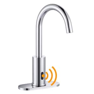 Powered Touchless Single Hole Bathroom Faucet in Chrome