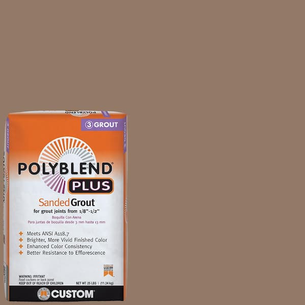 Custom Building Products Polyblend Plus #105 Earth 25 lb. Sanded Grout